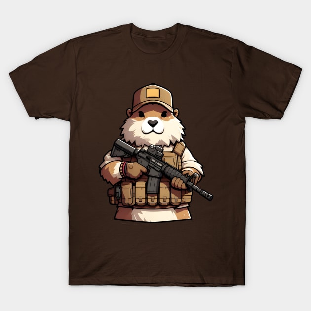 Tactical Groundhog T-Shirt by Rawlifegraphic